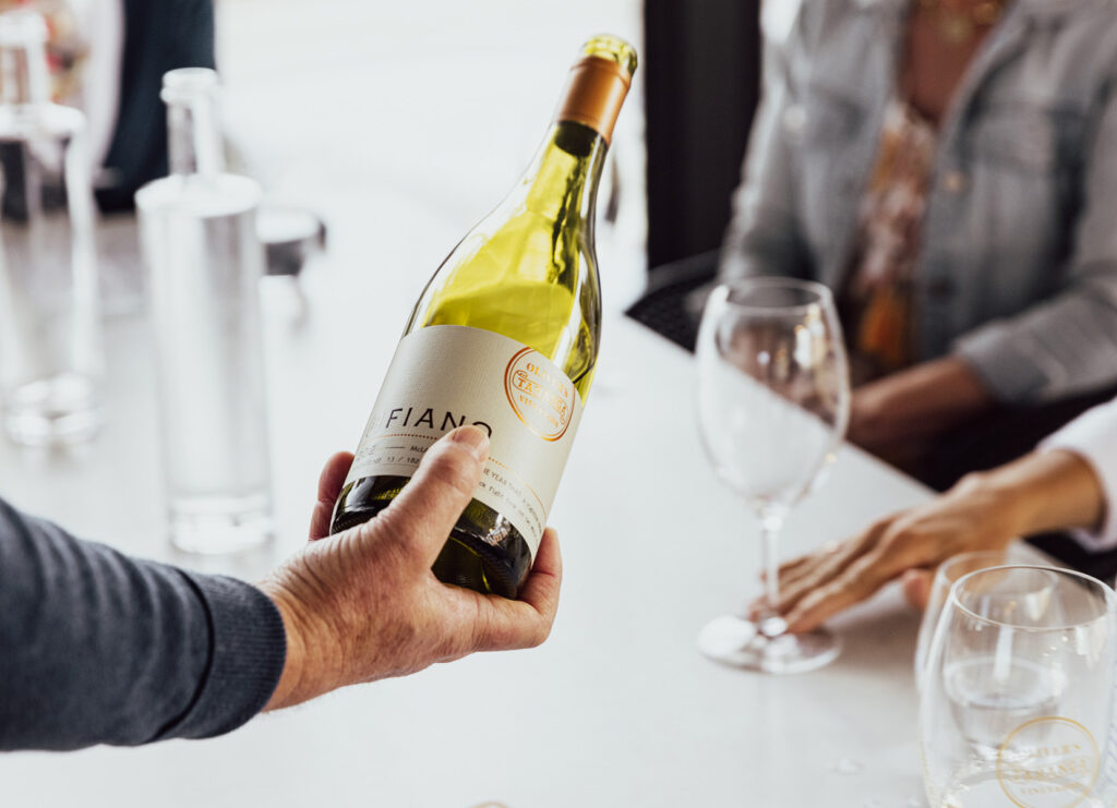 Oliver's Taranga Fiano being poured